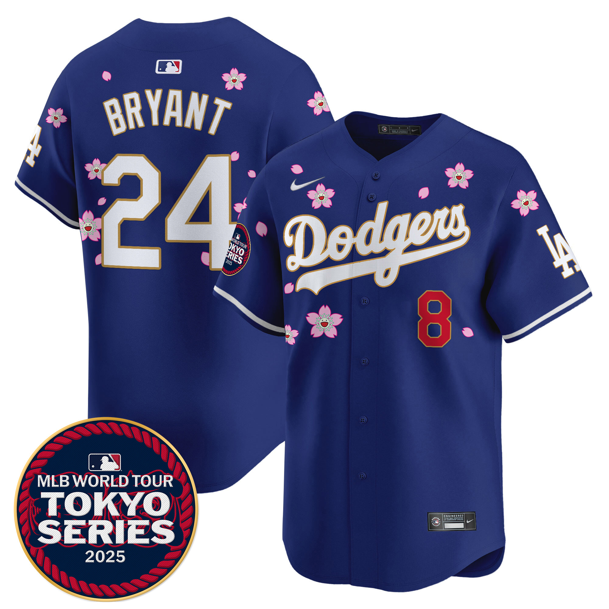 Men Los Angeles Dodgers 24 Bryant Tokyo Series blue Limited Stitched 2025 Jersey